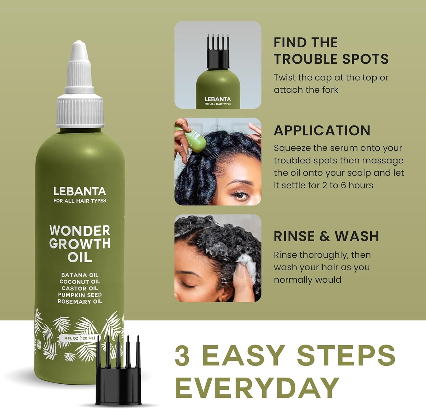 Lebanta Raw Batana Hair Growth Serum - Folireva